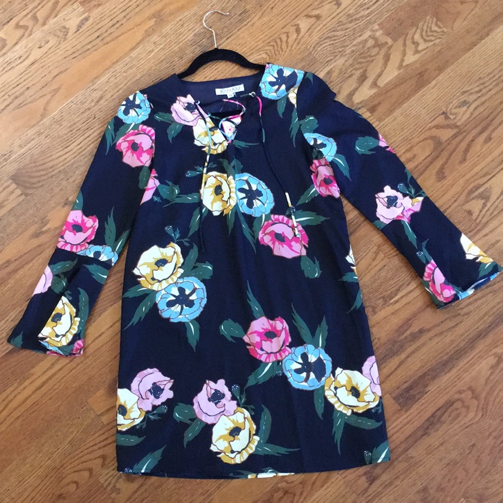 Navy blue flower dress